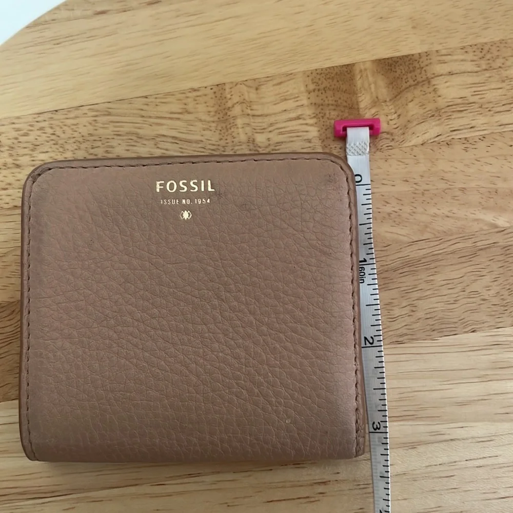 Fossil Sydney Bifold‎ Wallet Credit Card Case Leather Tan Camel 1954